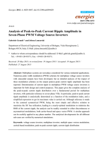 Analysis of Peak-to-Peak Current Ripple Amplitude in Seven