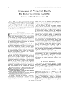 Extensions of Averaging Theory for Power Electronic Systems