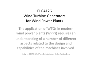 Wind Turbine Generators for Wind Power Plants