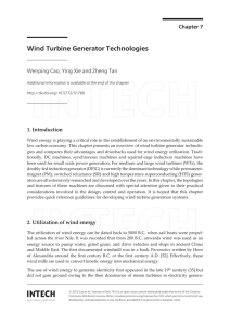 Wind Turbine Generator Technologies