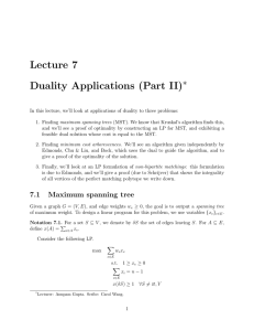 Applications of LP Duality (II)