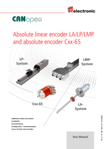Absolute linear encoder LA/LP/LMP and absolute encoder Cxx-65