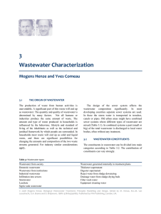 3 Wastewater Characterization