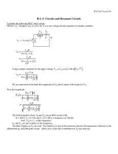 RLC Circuits and Resonant Circuits