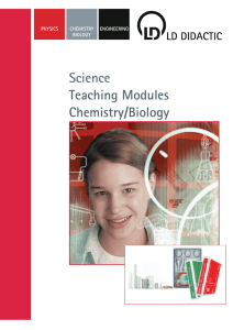 Science Teaching Modules Chemistry/Biology