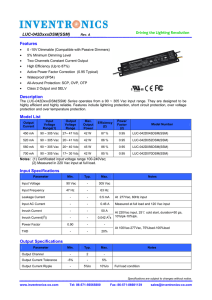 LUC-042DxxxDSM(SSM) Rev. A Features Description Model List