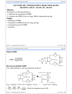 lecture 180 – power supply rejection ratio