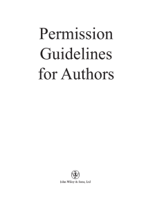 Permission Guidelines for Authors - Wiley