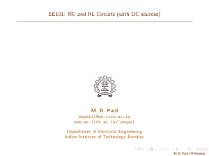 EE101: RC and RL Circuits (with DC sources)