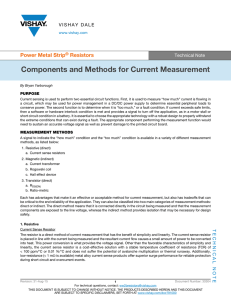 Components and Methods for Current Measurement
