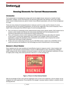 Sensing Elements for Current Measurements