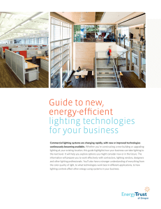 Guide to new, energy-efficient lighting technologies for your business