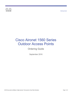 Cisco Aironet 1560 Series Outdoor Access Points Ordering Guide