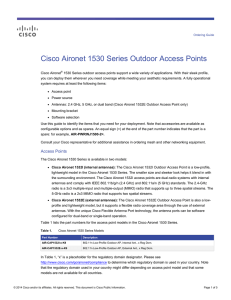 Cisco Aironet 1530 Series Outdoor Access Points Ordering Guide