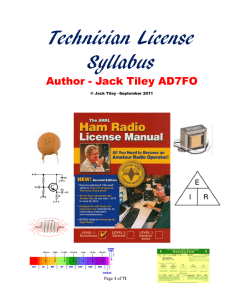 Technician License Syllabus