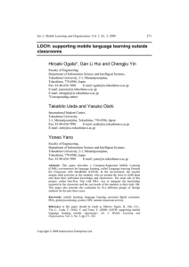 LOCH: supporting mobile language learning outside classrooms