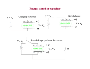 Energy stored in capacitor