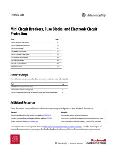 Miniature Circuit Breakers, Fuse Holders and Electronic Circuit