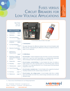 fuses versus circuit breakers for low voltage