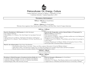 Petrocultures: Oil, Energy, Culture