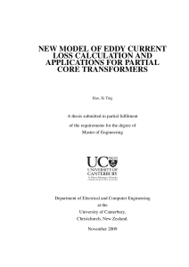 new model of eddy current loss calculation and applications