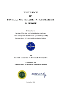 white book on physical and rehabilitation medicine in europe