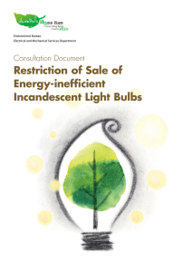 Restriction of Sale of Energy-inefficient Incandescent Light Bulbs