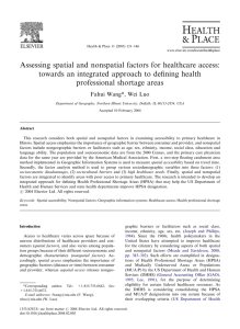 Assessing spatial and nonspatial factors for healthcare access