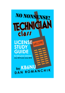 The No-Nonsense Technician-Class License Study Guide