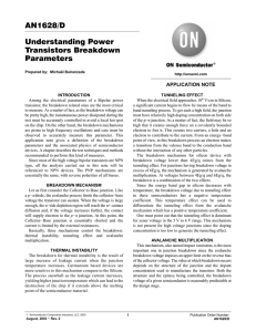 AN1628/D Understanding Power Transistors Breakdown Parameters