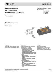 Rectifier Module for Three Phase Power Factor Correction