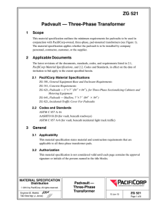 ZG 521 Padvault — Three-Phase Transformer