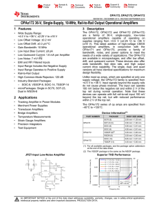 OPAx172 36-V, Single-Supply, 10-MHz, Rail-to