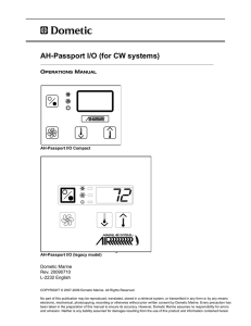 AH-Passport I/O Operations Manual for Chilled Water