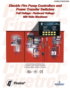 Electric Fire Pump Controllers and Power Transfer Switches Electric