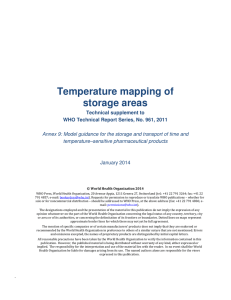 Temperature mapping of storage areas