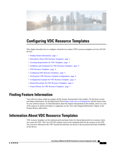 Configuring VDC Resource Templates