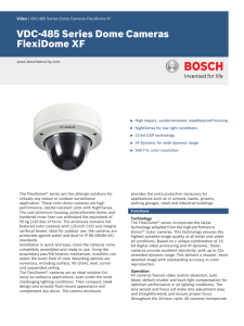 VDC‑485 Series Dome Cameras FlexiDome XF