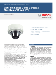 VDC‑4x5 Series Dome Cameras FlexiDome VF and XT+
