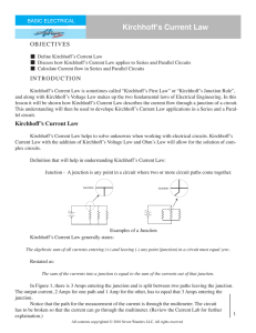 Kirchhoff`s Current Law