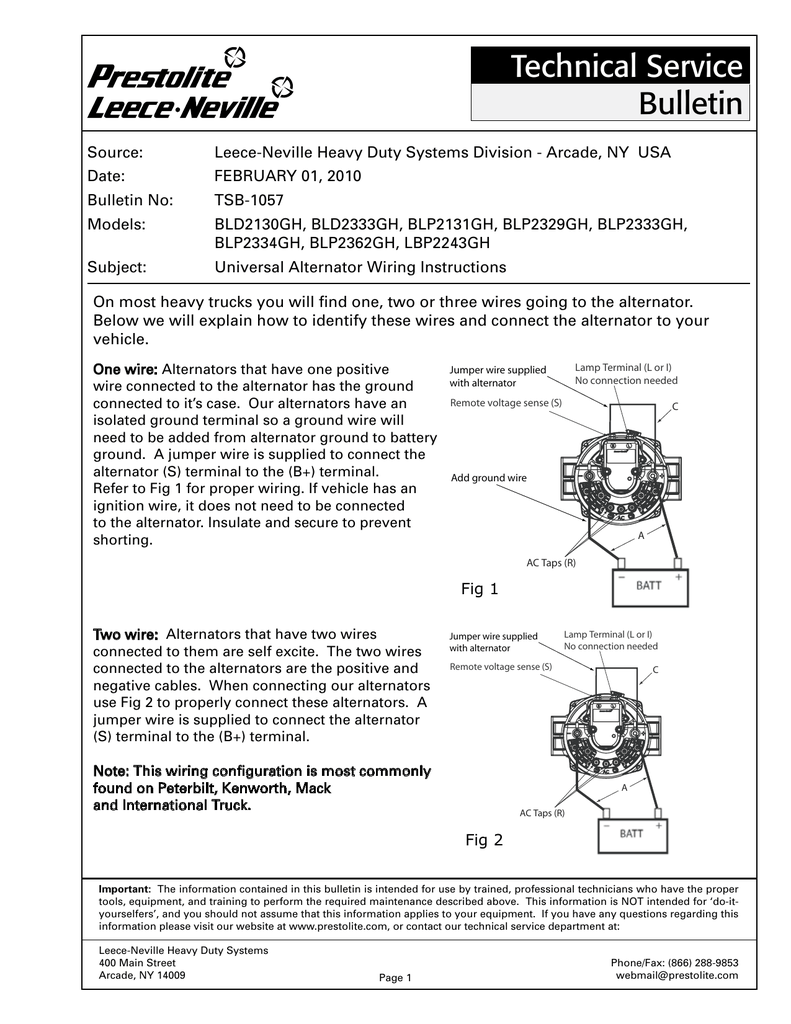 Universal Alternator Wiring Diagrams