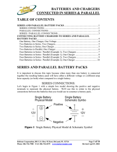 BATTERIES AND CHARGERS CONNECTED IN SERIES