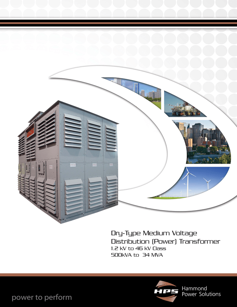 Dry-Type Medium Voltage Distribution (Power) Transformer Catalog