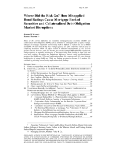 How Misapplied Bond Ratings Cause Mortgage