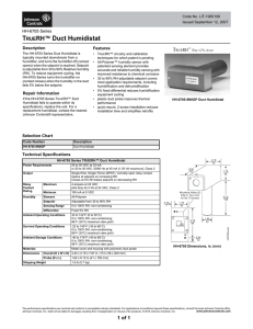 HH-6705 Series TRUERH™ Duct Humidistat Catalog Page