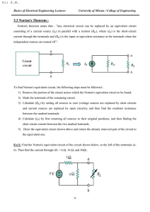 3.3 Norton`s Theorem : Ali A.M.