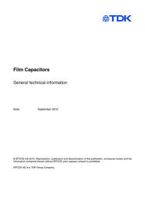 Film Capacitors - General technical information