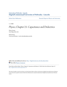 Physics, Chapter 25: Capacitance and Dielectrics