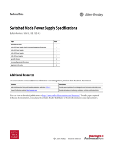 Switched Mode Power Supply Specifications