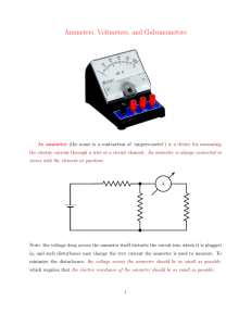 Ammeters, Voltmeters, and Galvanometers